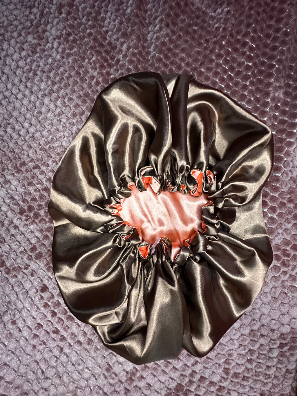 Hair Bonnet Chocolat and Peach