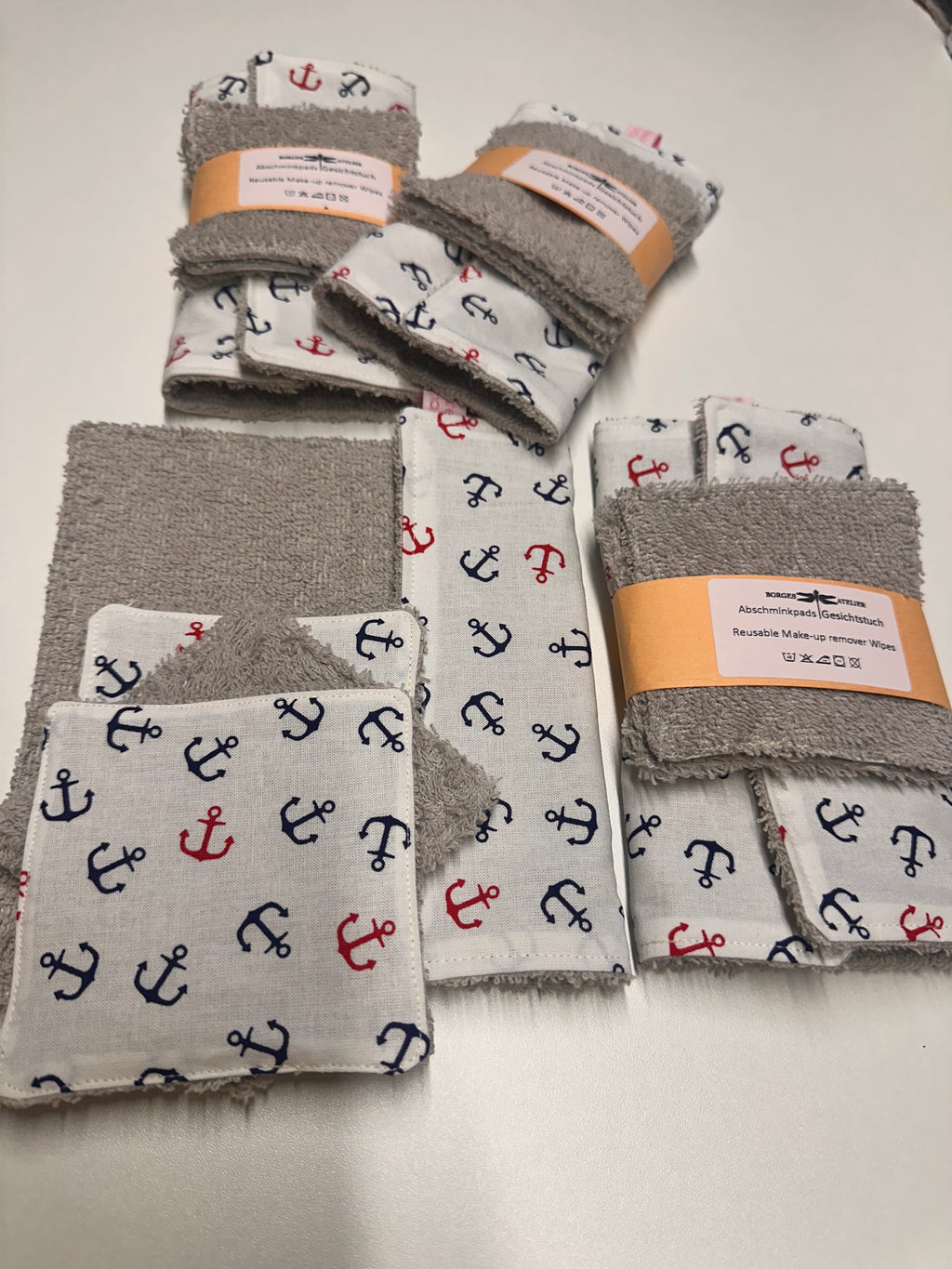 Reusable Make-Up Remover & Towel "Anker Tricolor"