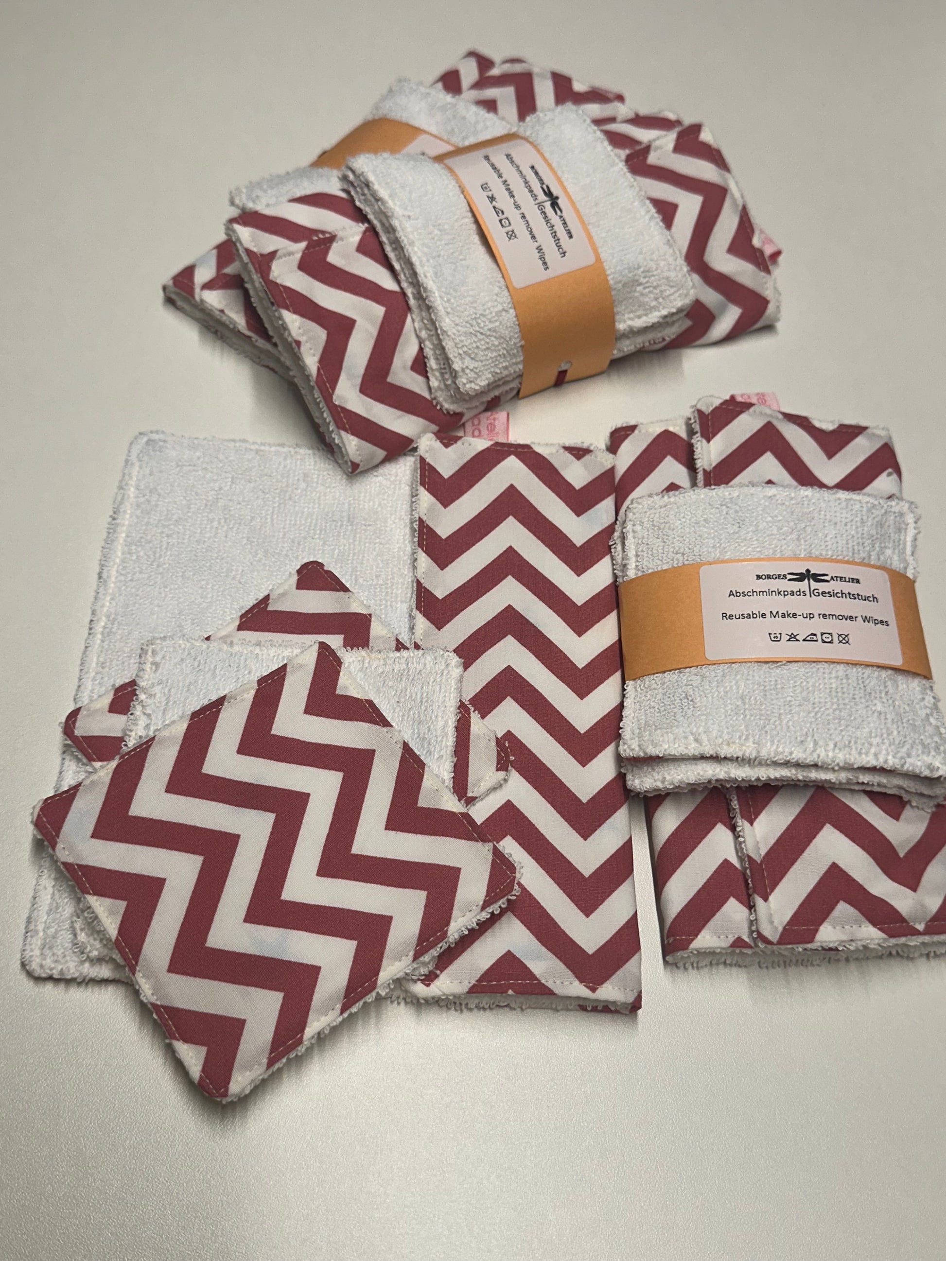 Reusable Make-Up Remover & Towel "Pink Lines"