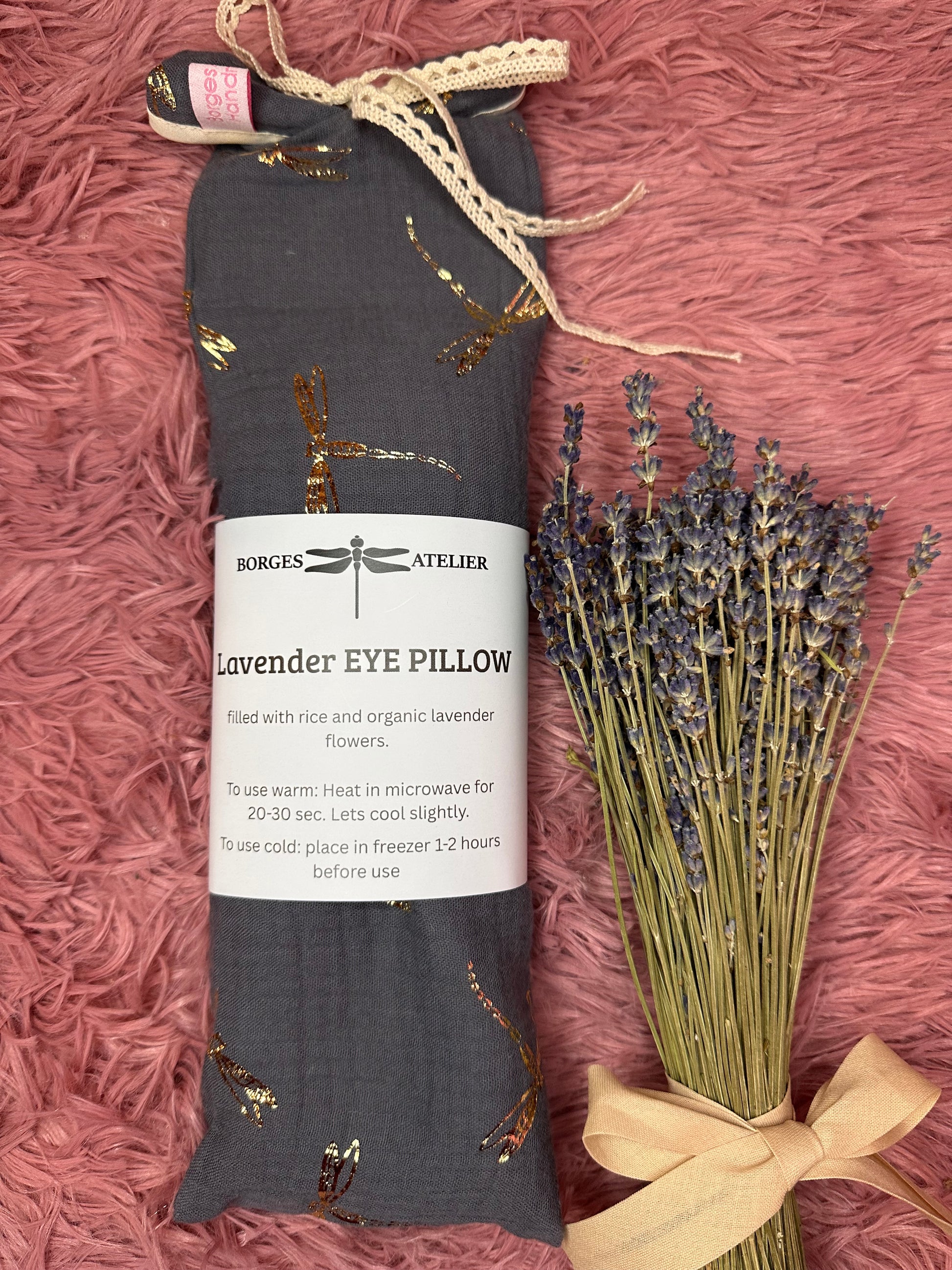Lavender Eye Pillow "Dragon Fly"