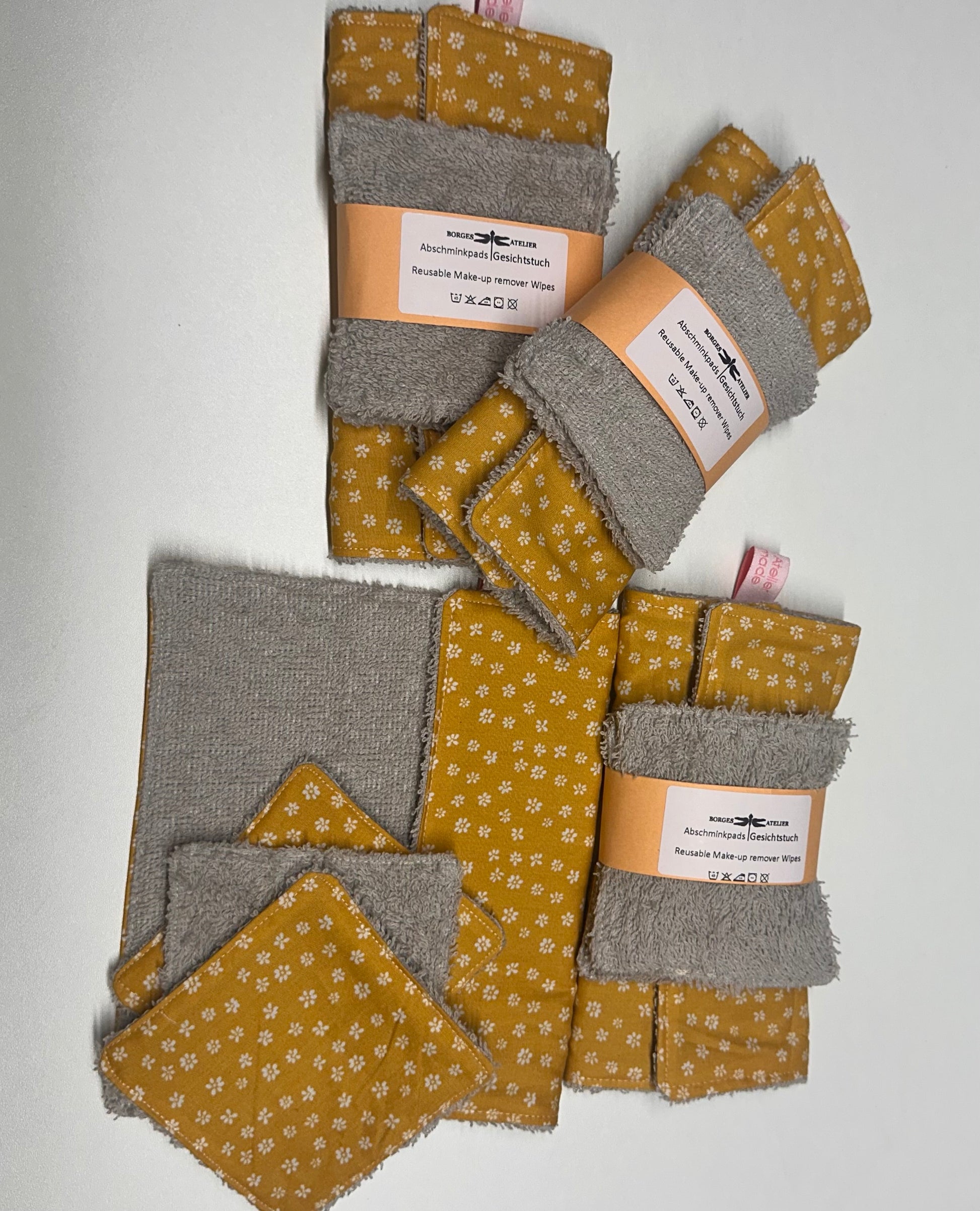 Reusable Make-Up Remover & Towel "Yellow Roses"