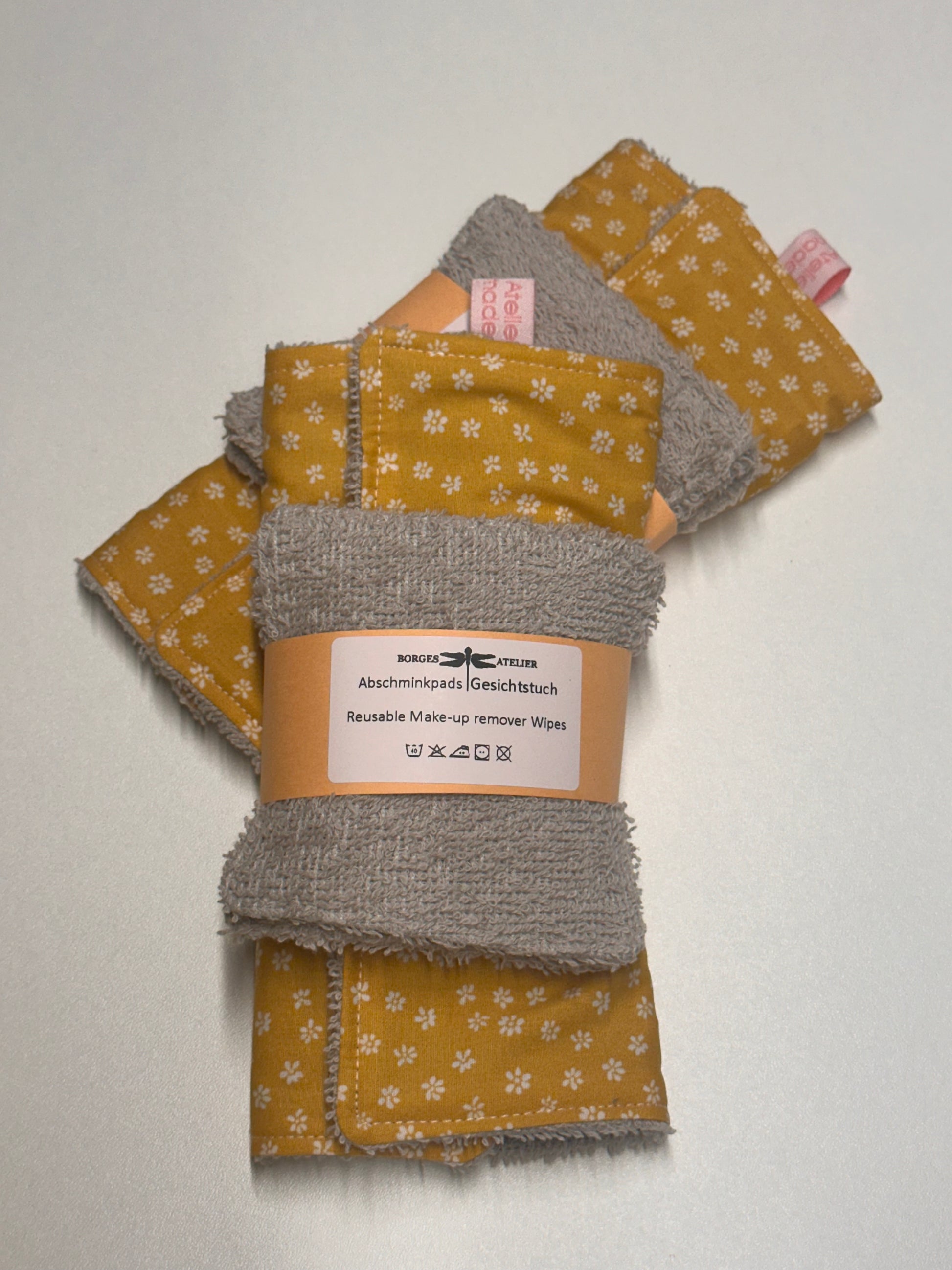 Reusable Make-Up Remover & Towel "Yellow Roses"
